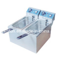 Double Tanks Electric Fryer for Frying Food (GRT-E082B)